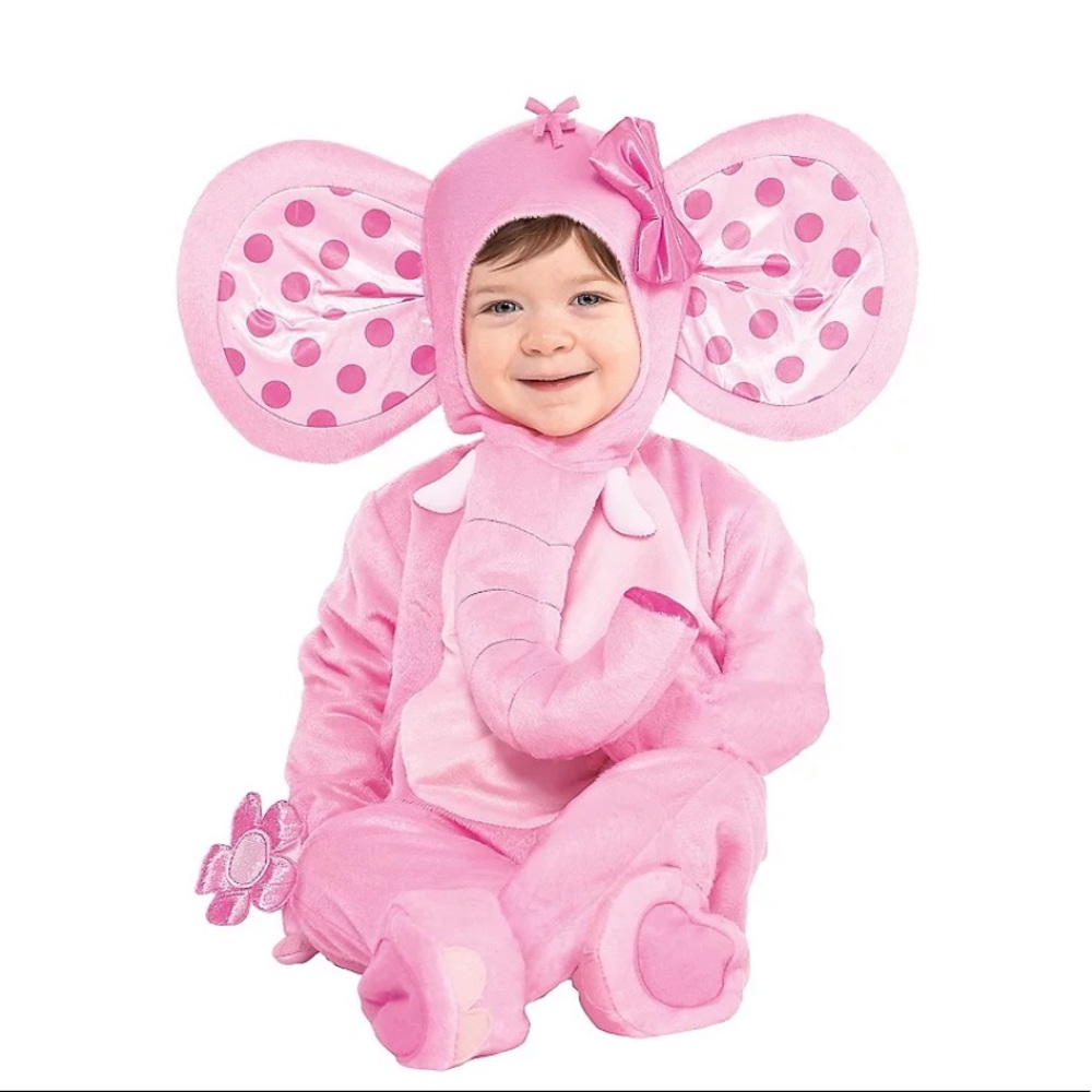 Baby Pink Elephant Costume